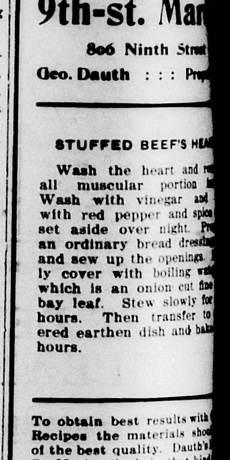 Dauth Family Archive - 1908-07-22 - The Greeley Tribune - George Dauth Store Recipe Advertisement