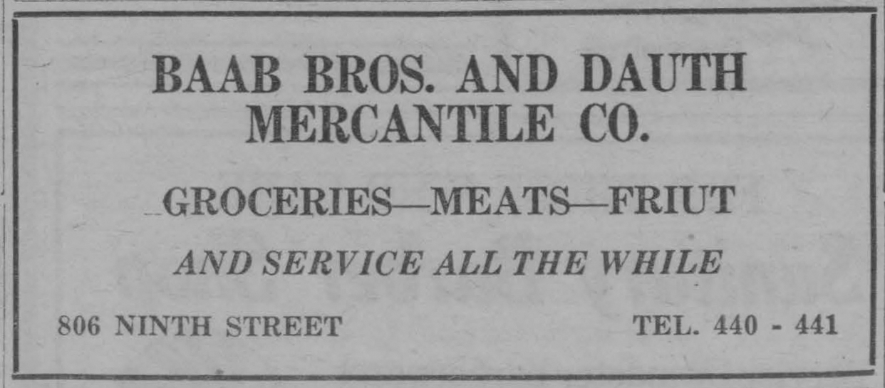 Dauth Family Archive - 1927-06-30 - The Mirror - Baab Bros. and Dauth Mercantile Co