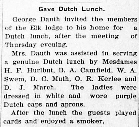 Dauth Family Archive - 1907-12-19 - The Greeley Tribune - George Dauth With Elks Club