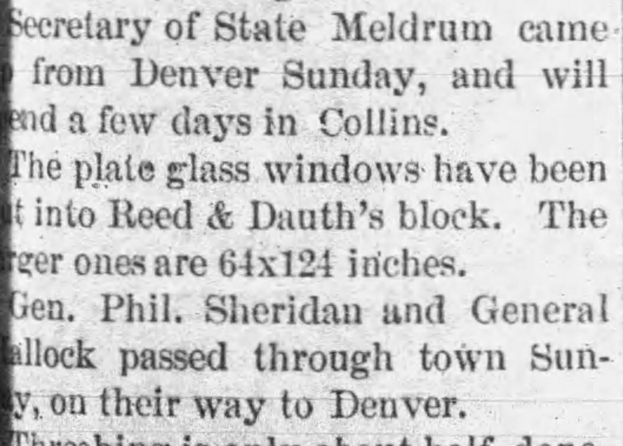 Dauth Family Archive - 1881-09-08 - Express - Louis Dauth Reed-Dauth Block Window Installation