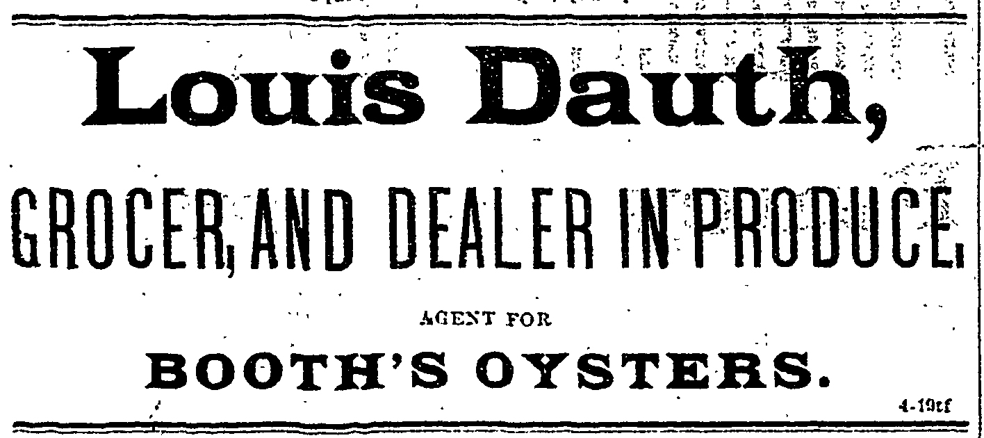 Dauth Family Archive - 1881-12-01 - Fort Collins Courier - Louis Dauth New Grocery Ad
