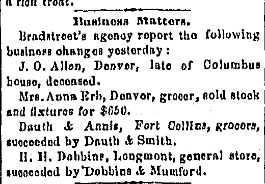 Dauth Family Archive - 1885-02-08 - Leadville Daily Herald - Louis Dauth Plans Partnership With Smith