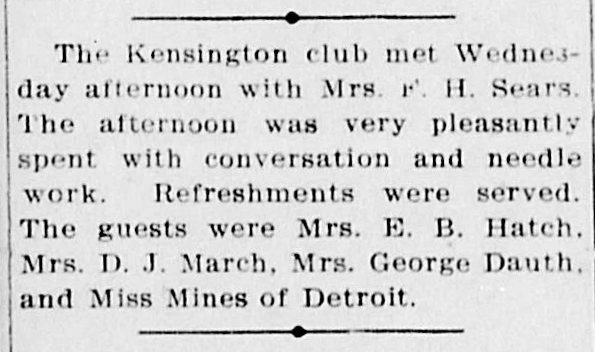 Dauth Family Archive - 1909-03-10 - The Greeley Tribune - Florence Dauth With Kensington Club