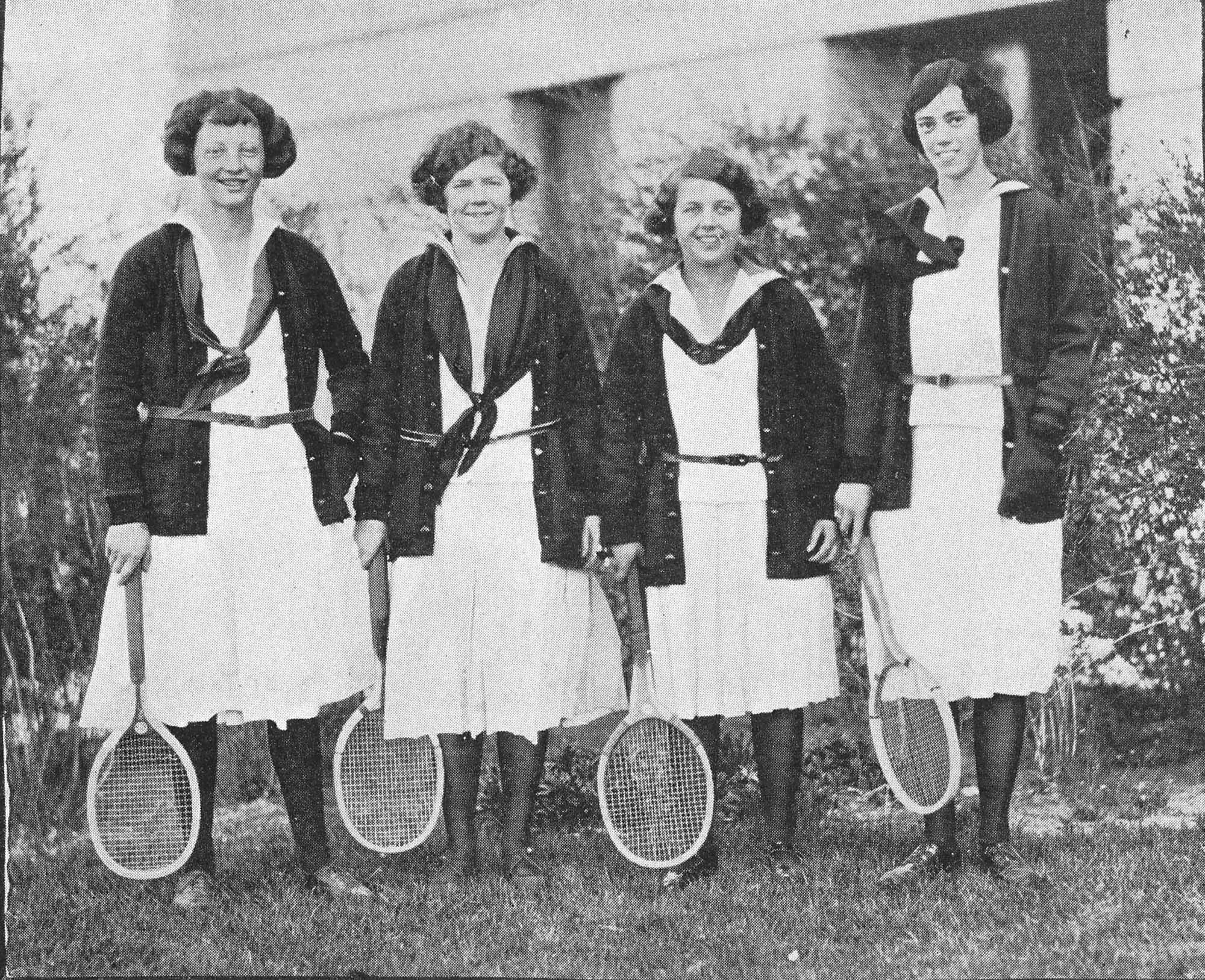 Dauth Family Archive - 1923 - Spud Yearbook - Elizabeth Dauth Tennis Team Photo
