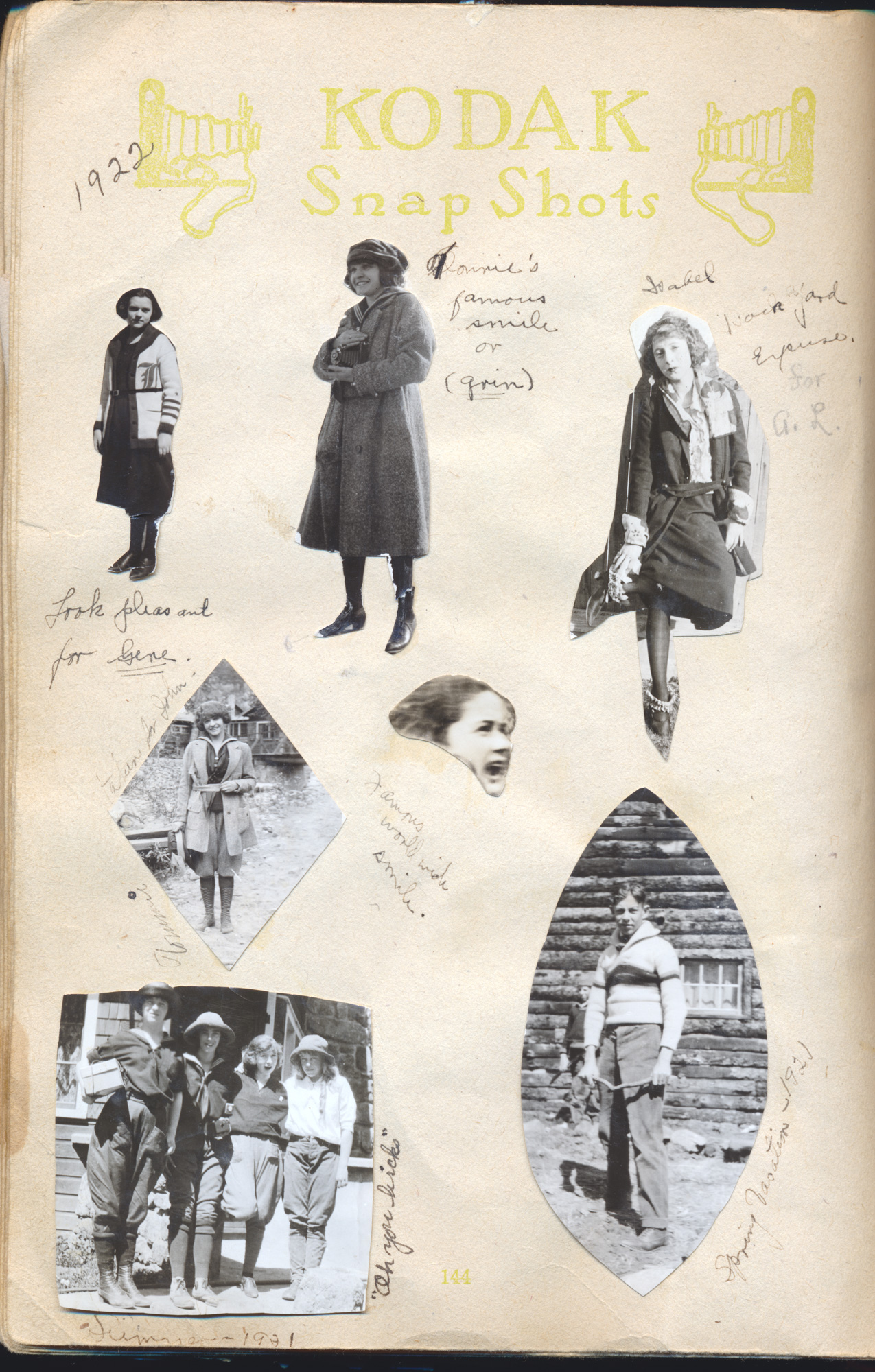 Dauth Family Archive - Circa 1920-1924 - Elizabeth Dauth's Memory Book - Page 144 - Photo