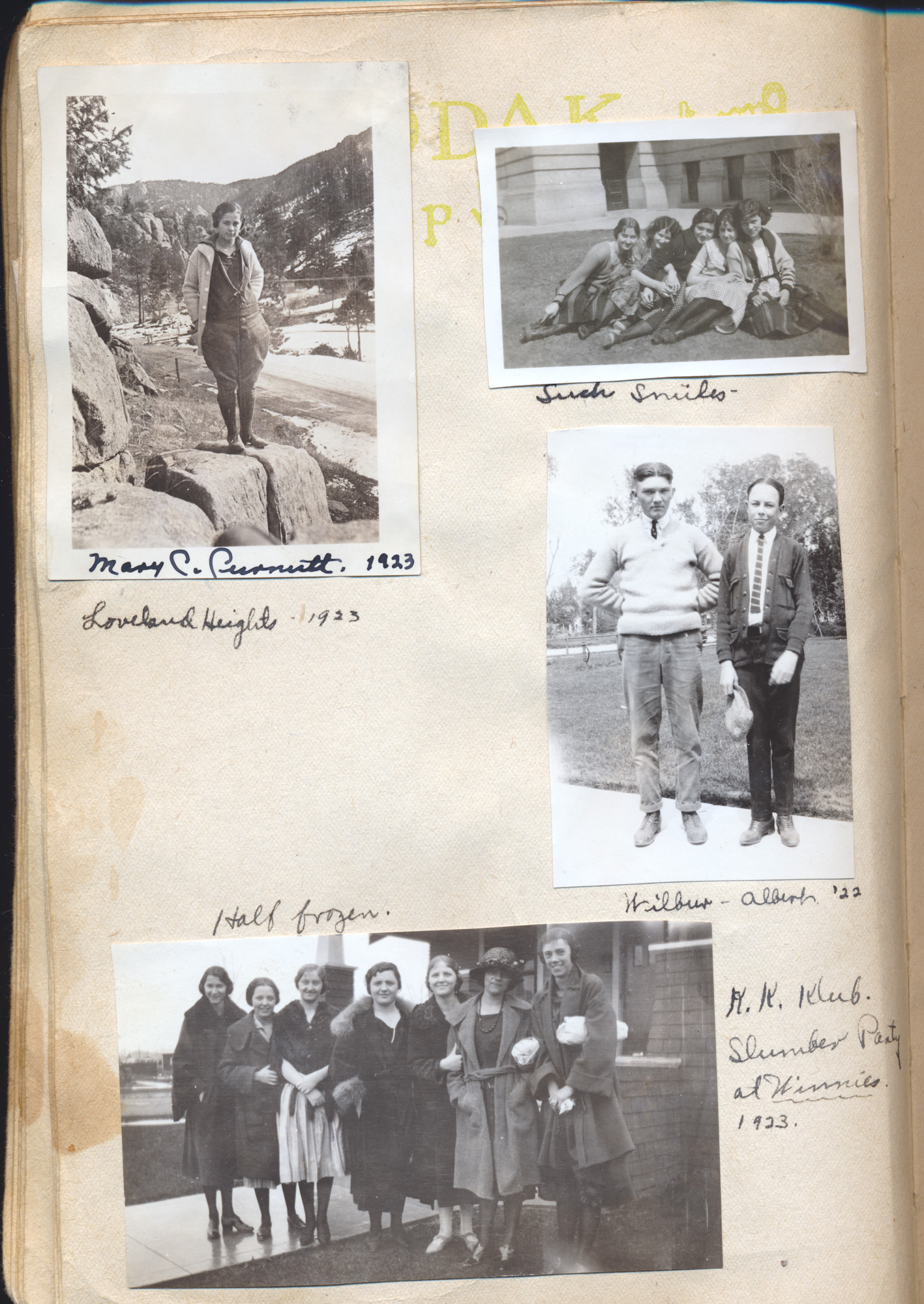Dauth Family Archive - Circa 1921-1924 - Elizabeth Dauth's Memory Book - Page 150 - K K Kl