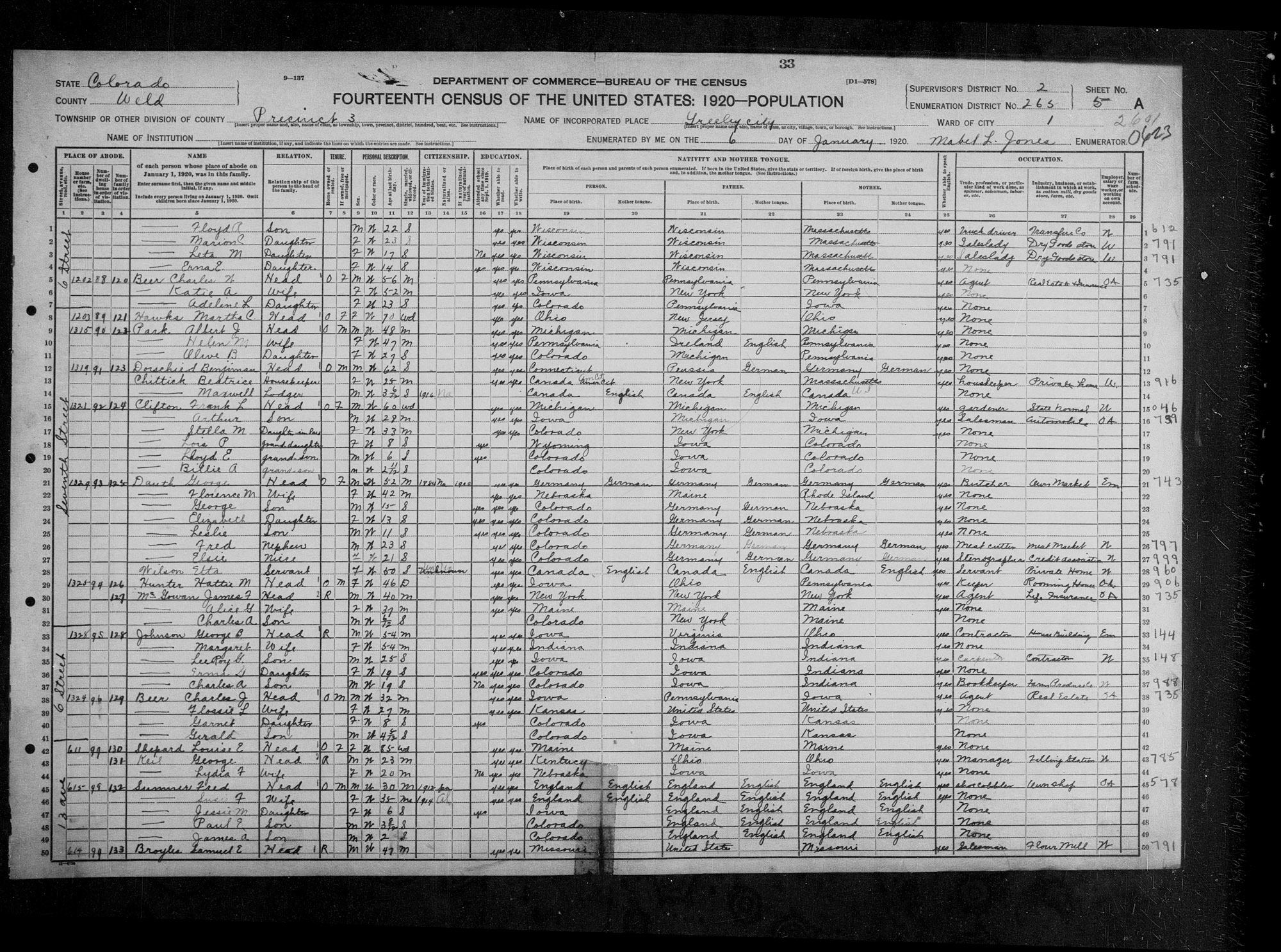 Dauth Family Archive - 1920 - Census - George Dauth