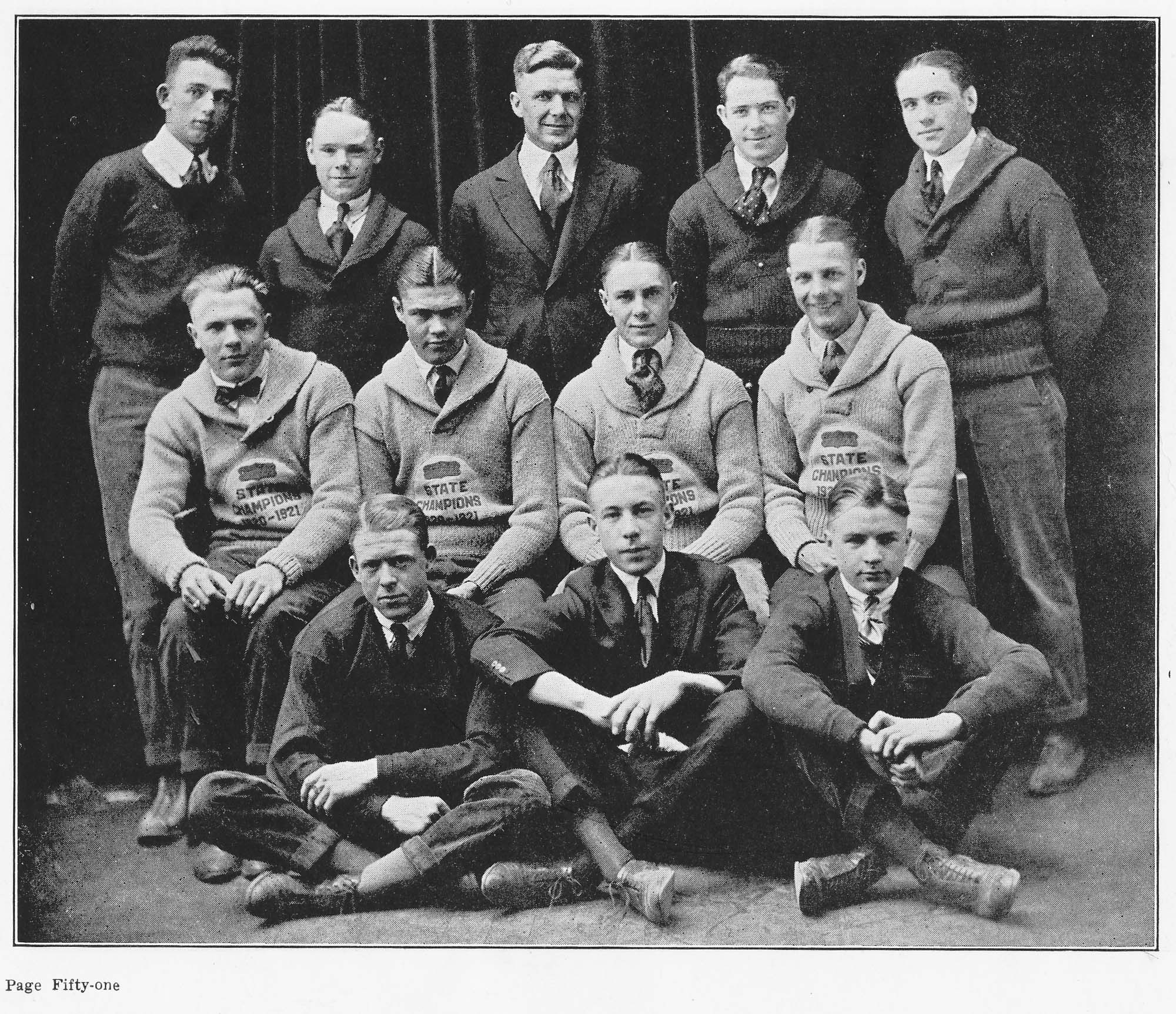 Dauth Family Archive - 1921 - Spud Yearbook - June Dauth Basketball Yearbook Photo