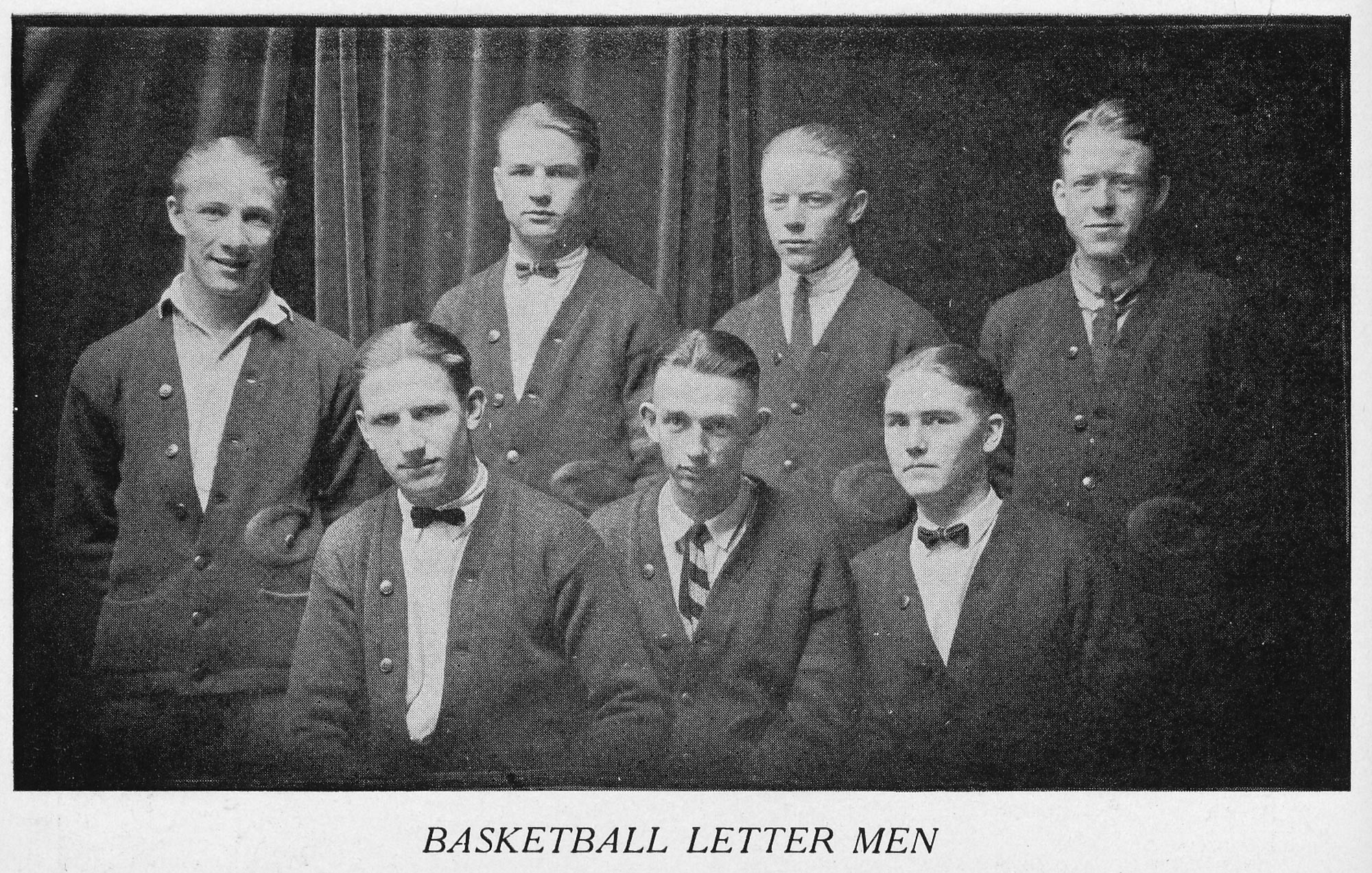 Dauth Family Archive - 1923 - Spud Yearbook - June Dauth Spud Basketball Letter Men