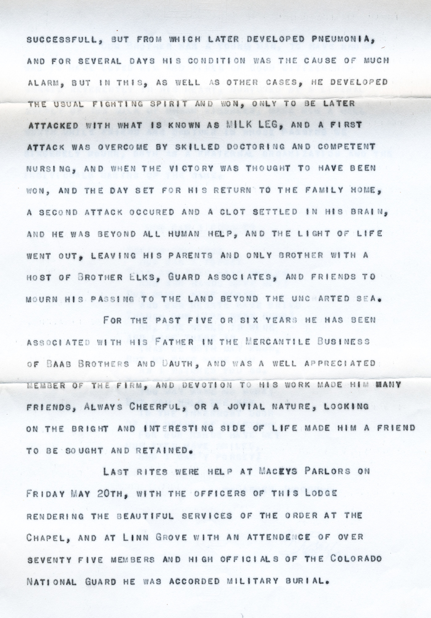 Dauth Family Archive - 1932-05-25 - June Dauth Eulogy - Page 4