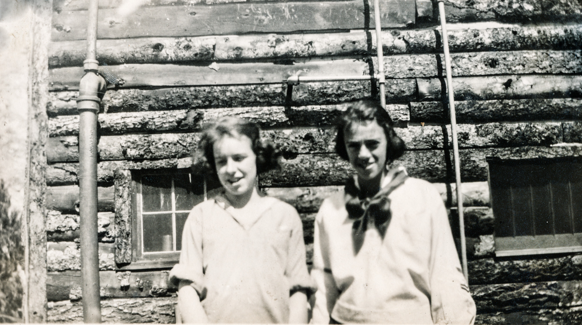 Dauth Family Archive - 1921 - Elizabeth Dauth and Elizabeth Jones at Idlewild Lodge