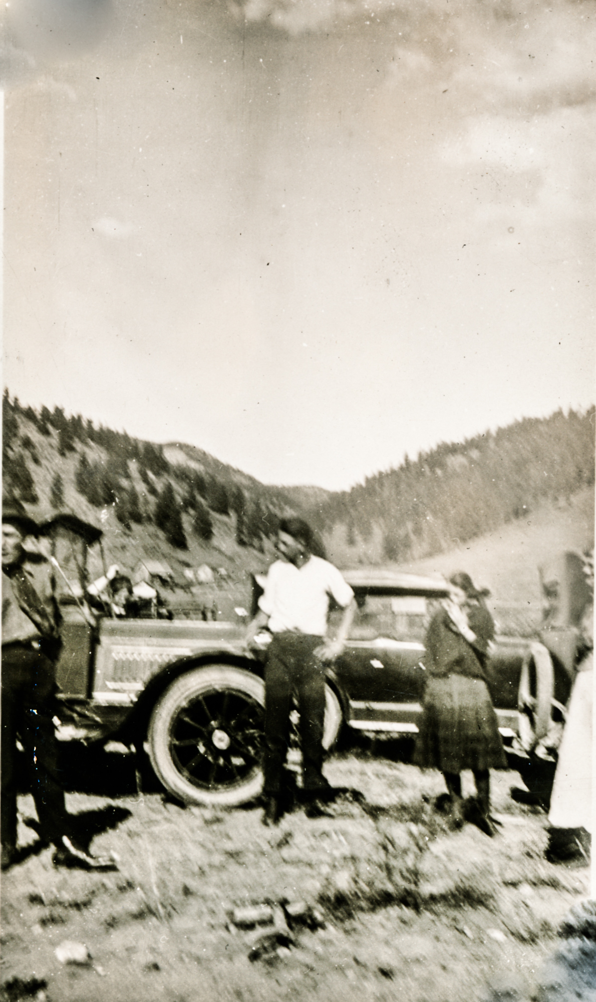 Dauth Family Archive - Circa 1921 - Elizabeth Dauth In Rocky Moutains