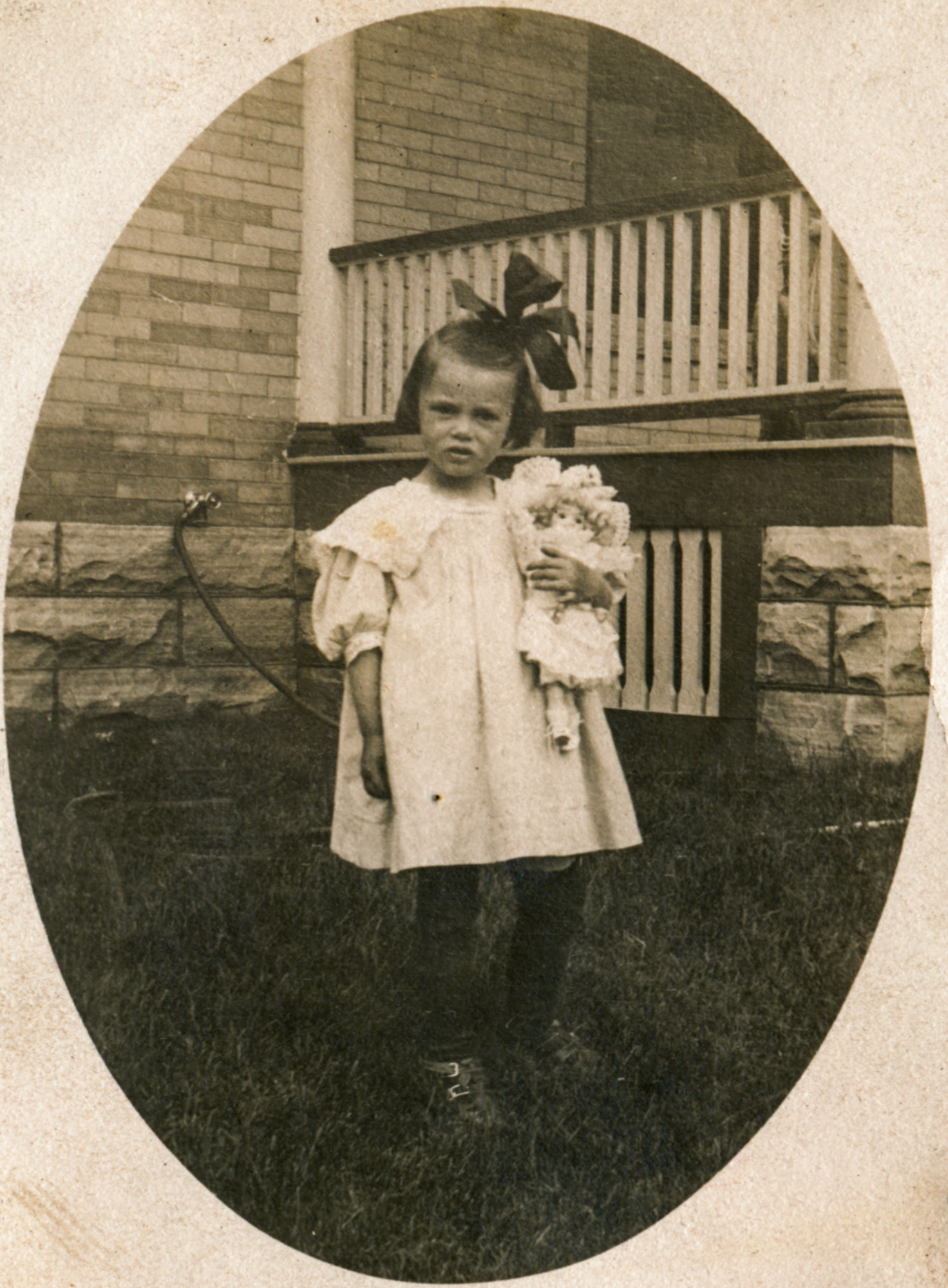 Dauth Family Archive - Circa 1909 - Elizabeth Dauth Holding Doll