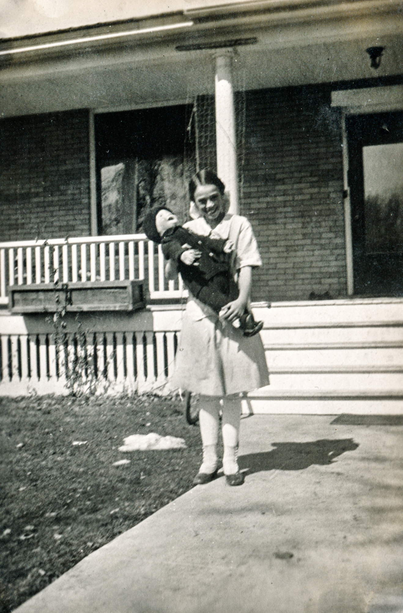 Dauth Family Archive - Circa 1917 - Elizabeth Dauth With Doll
