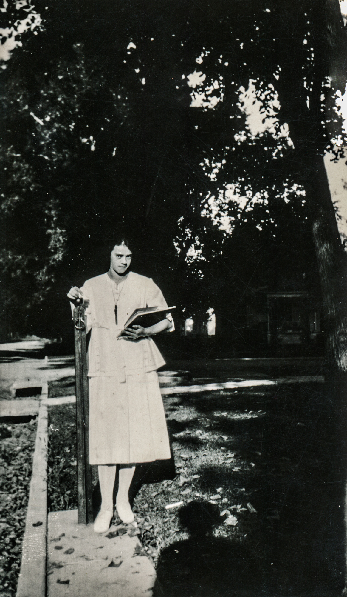 Dauth Family Archive - Circa 1918 - Elizabeth Dauth With Notebooks