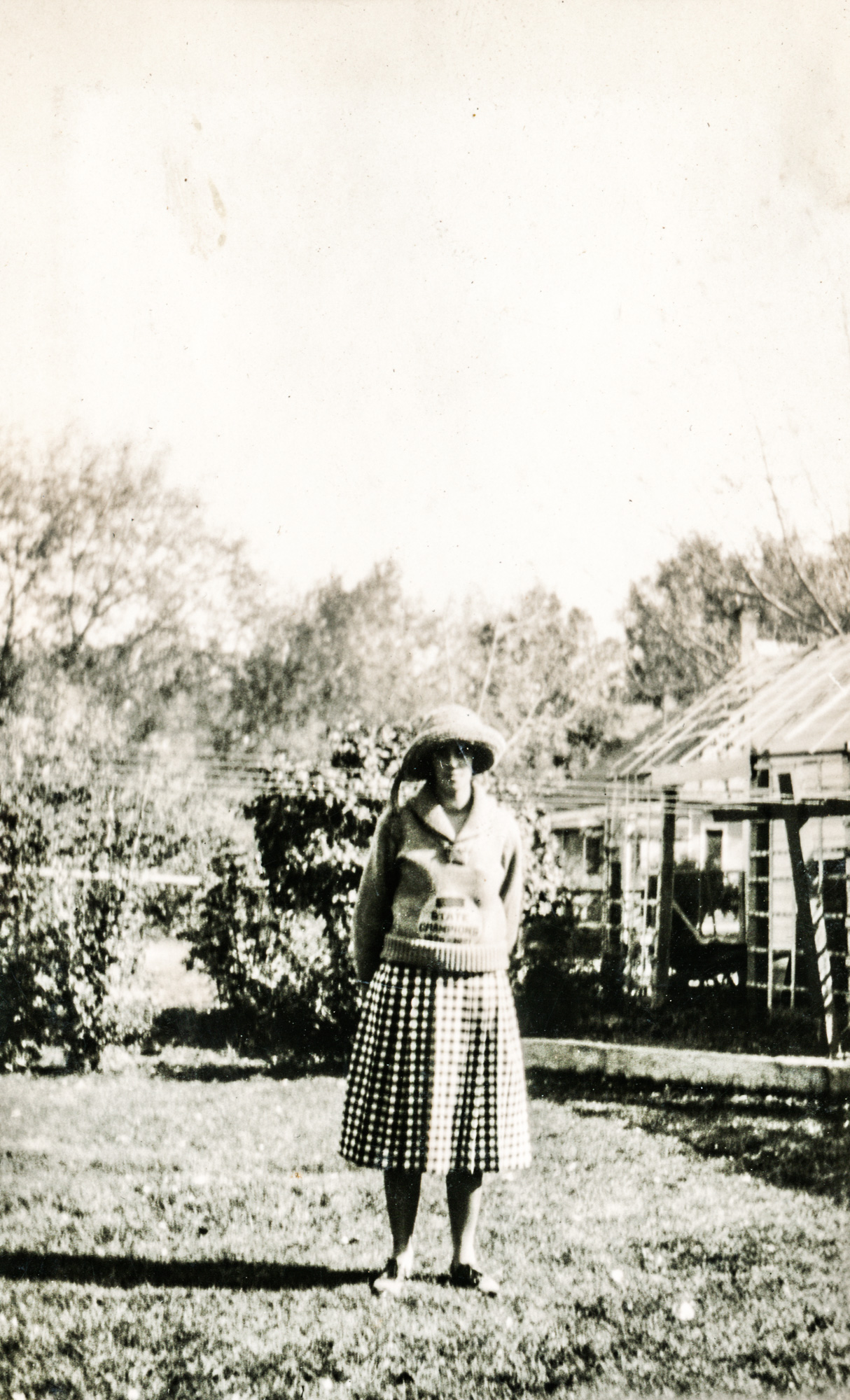 Dauth Family Archive - Circa 1920s - Elizabeth Dauth In Back Yard