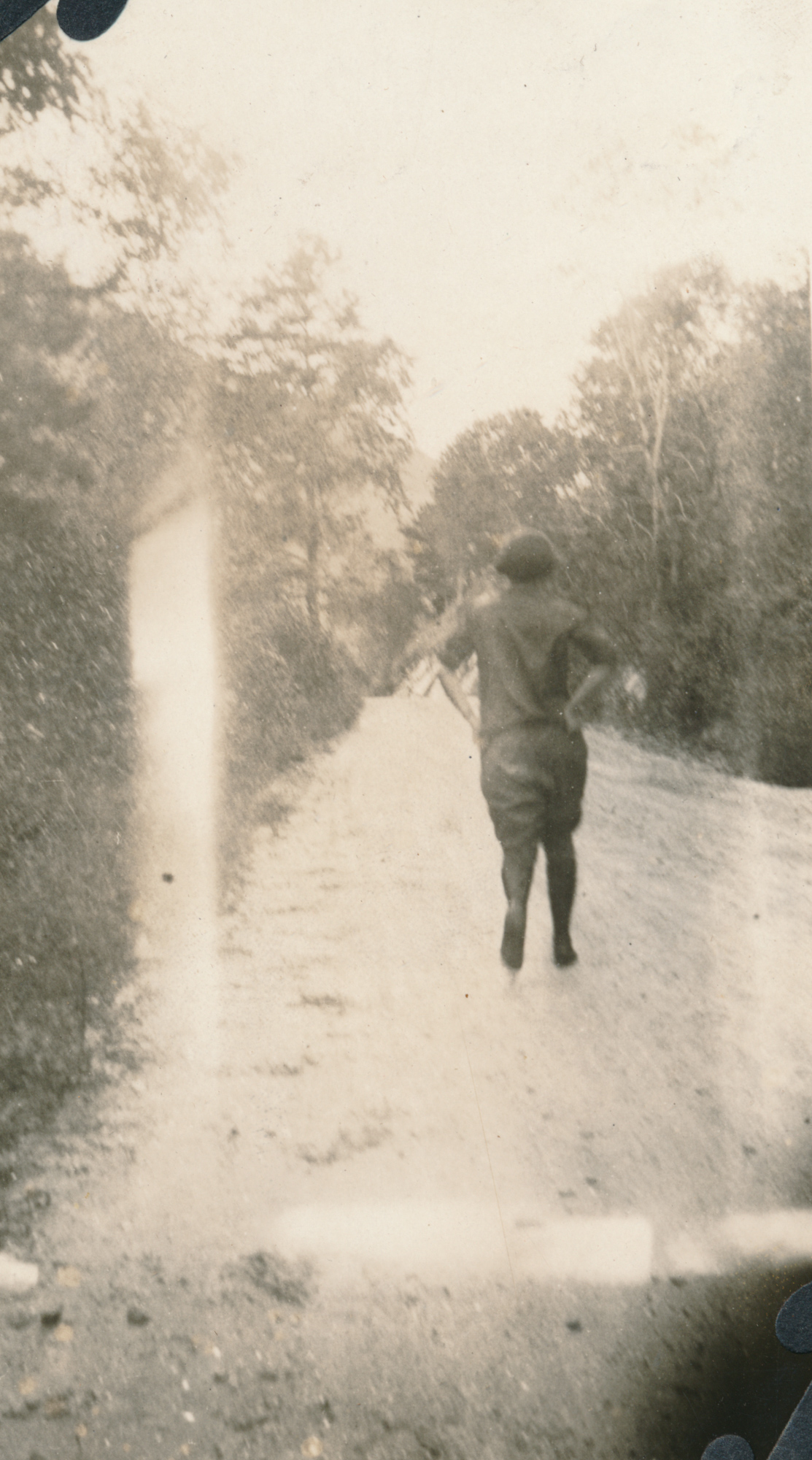 Dauth Family Archive - Circa 1921 - Elizabeth Dauth Walking Down Road