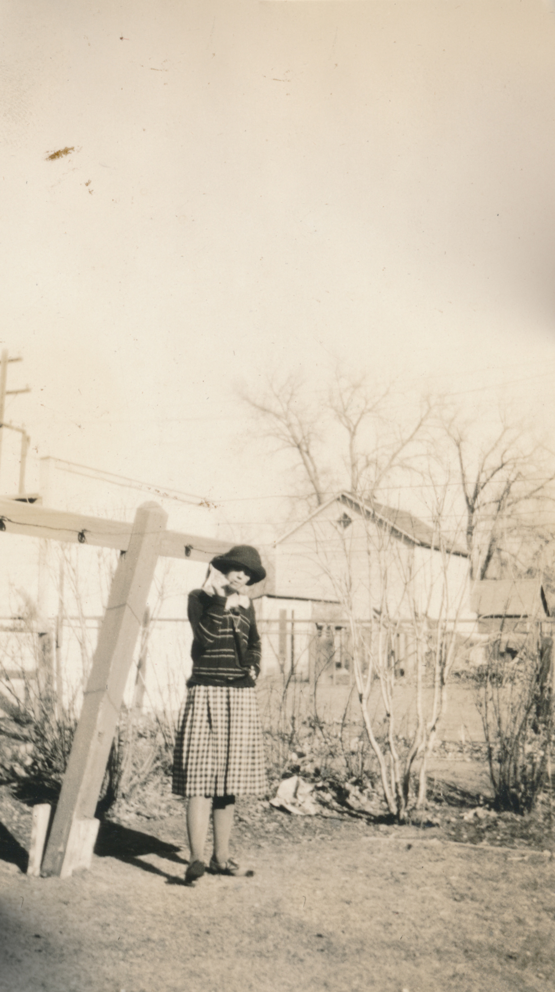 Dauth Family Archive - Circa 1923 - Elizabeth Dauth In Backyard