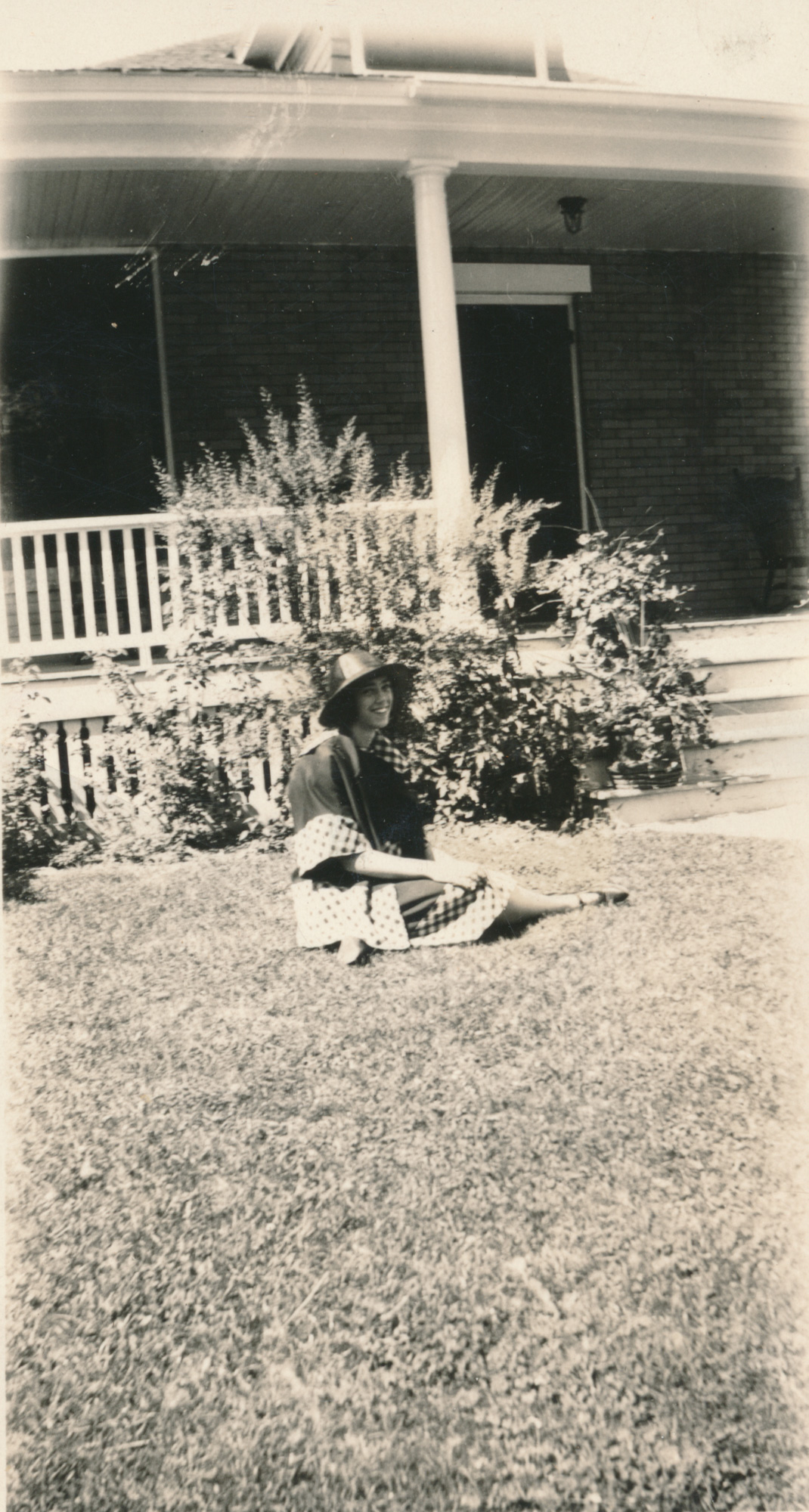 Dauth Family Archive - Circa 1923 - Elizabeth Dauth Sitting In Grass