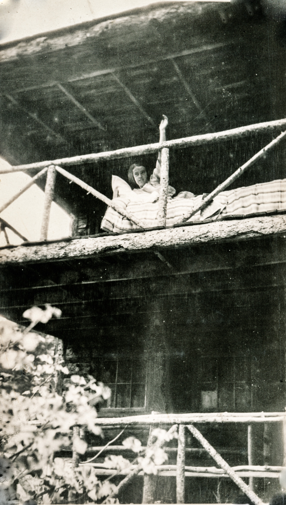 Dauth Family Archive - Circa 1923 - Elizabeth Dauth Sleeping At Idlewild Lodge