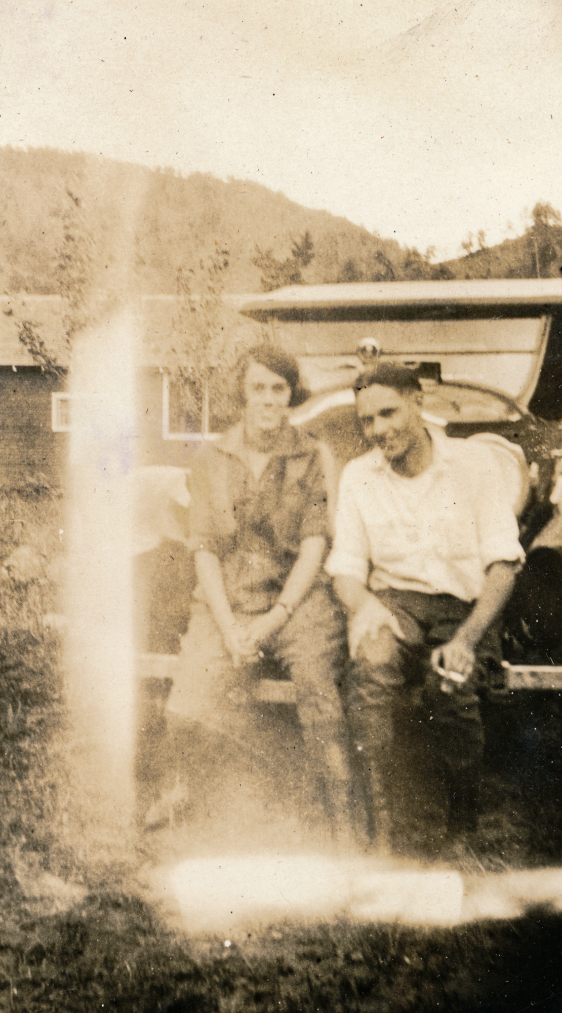 Dauth Family Archive - Circa 1923 - Elizabeth Dauth With Friend at Idlewild