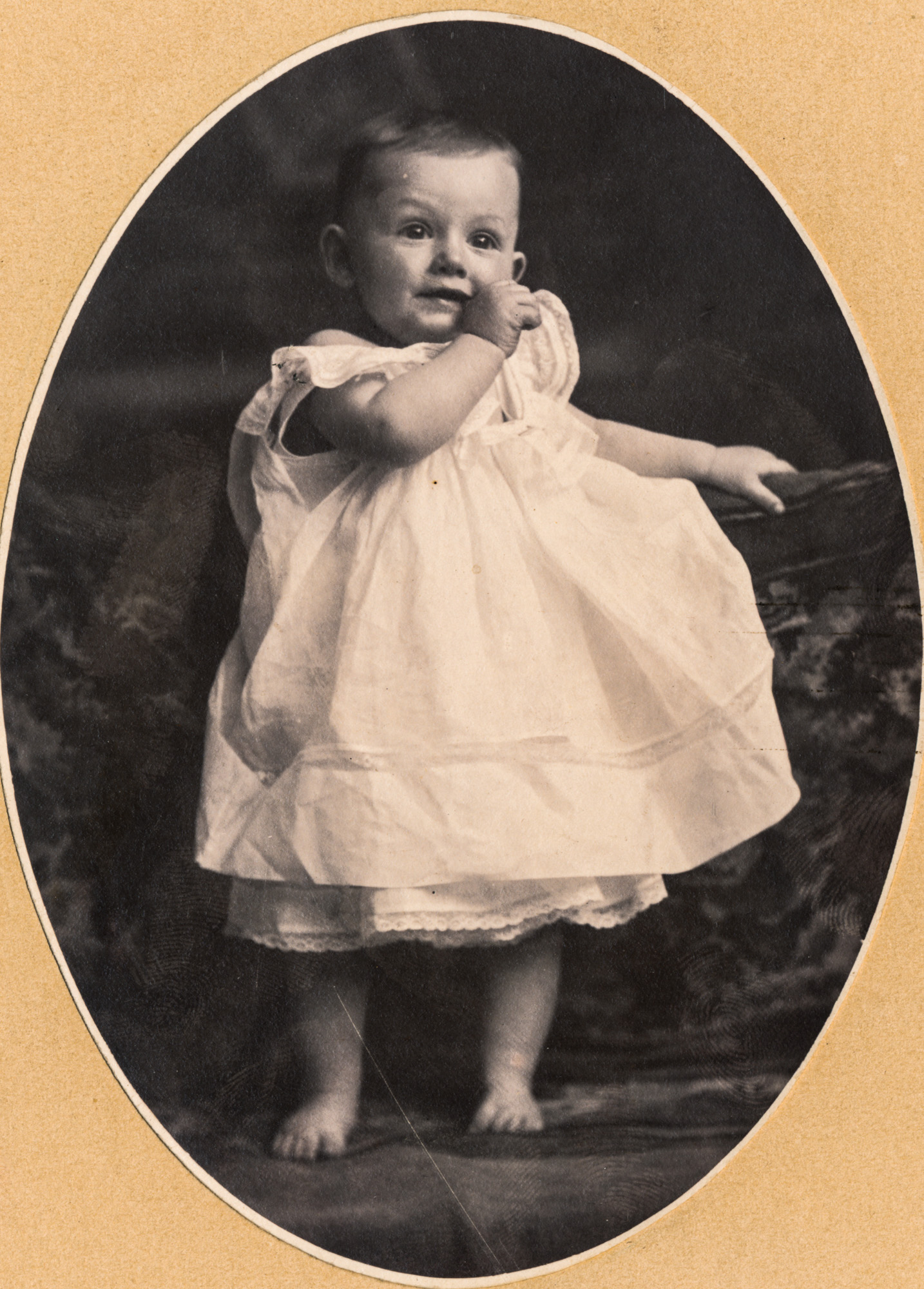 Dauth Family Archive - Circa 1905 - June Dauth Baby Photo Wearing Dress