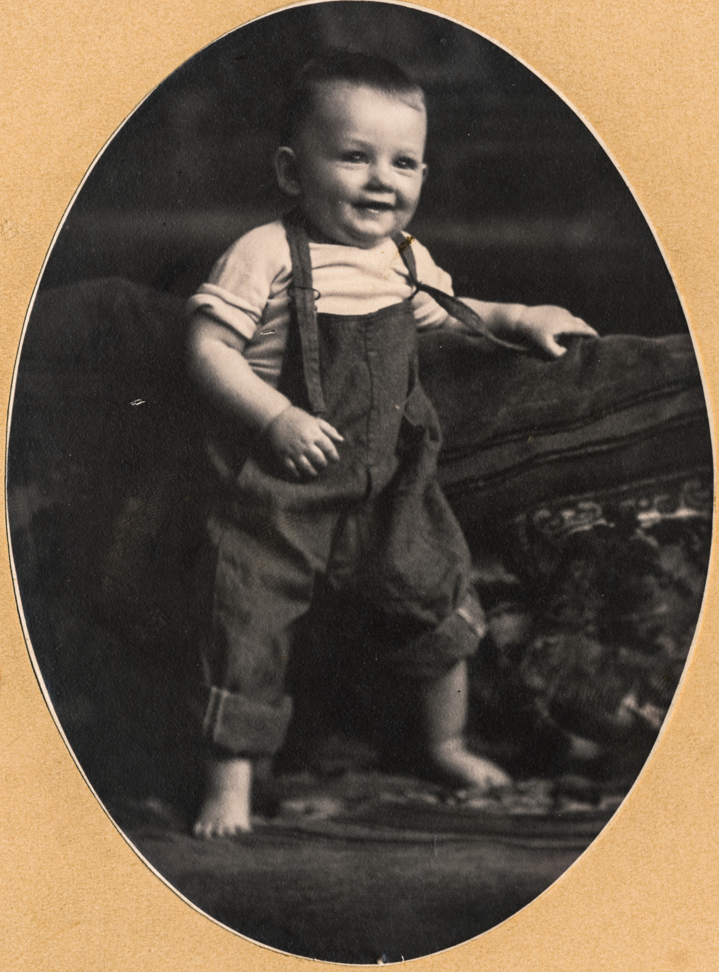 Dauth Family Archive - Circa 1905 - June Dauth Baby Photo Wearing Overalls - Photo 2