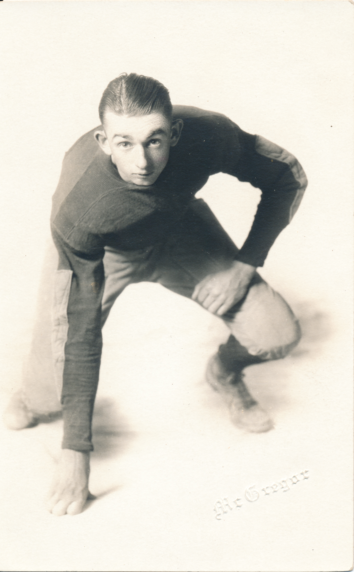 Dauth Family Archive - Circa 1920s - June Dauth HIgh School Football Photo