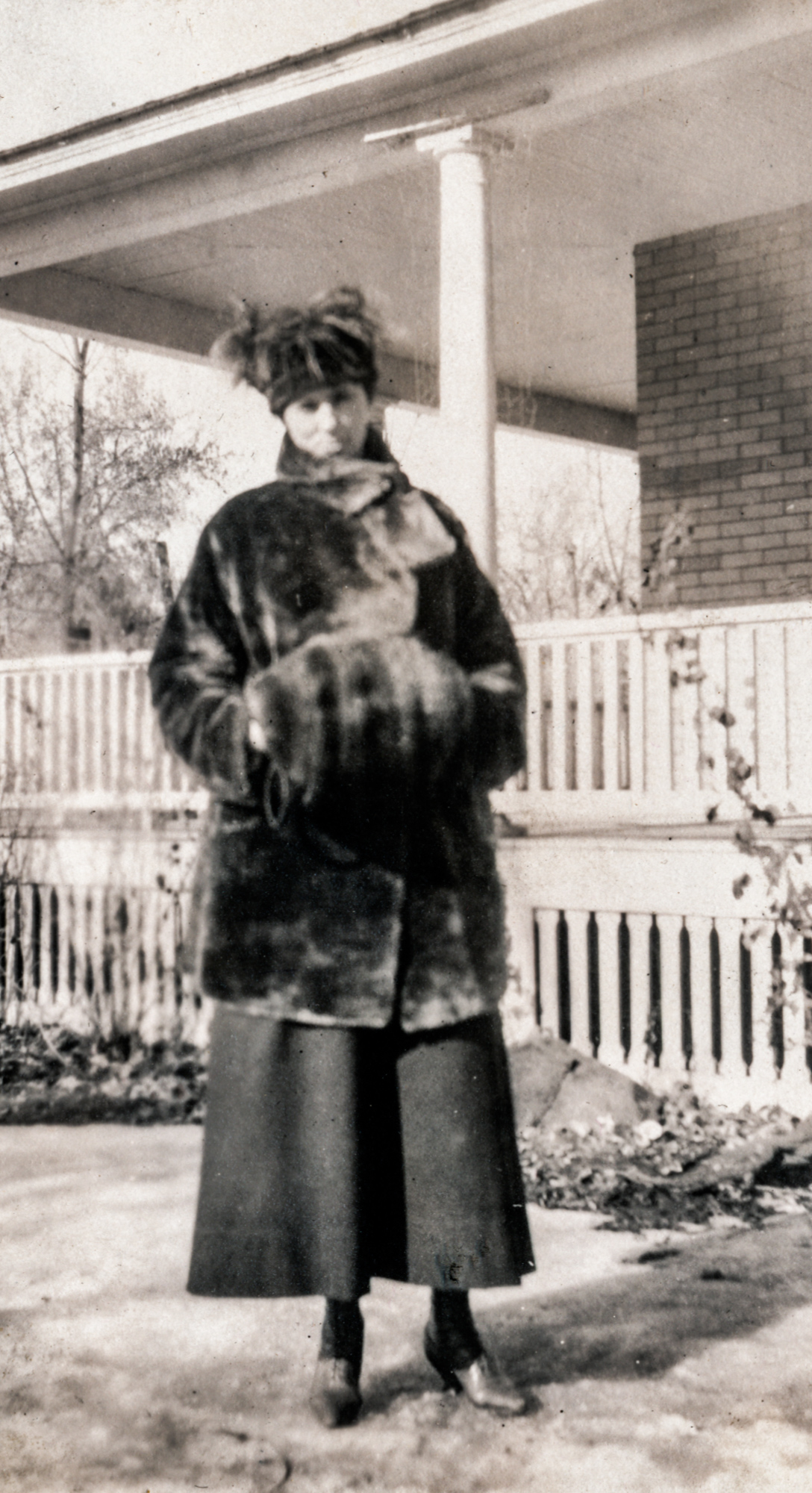 Dauth Family Archive - Florence Dauth in a Fur Coat