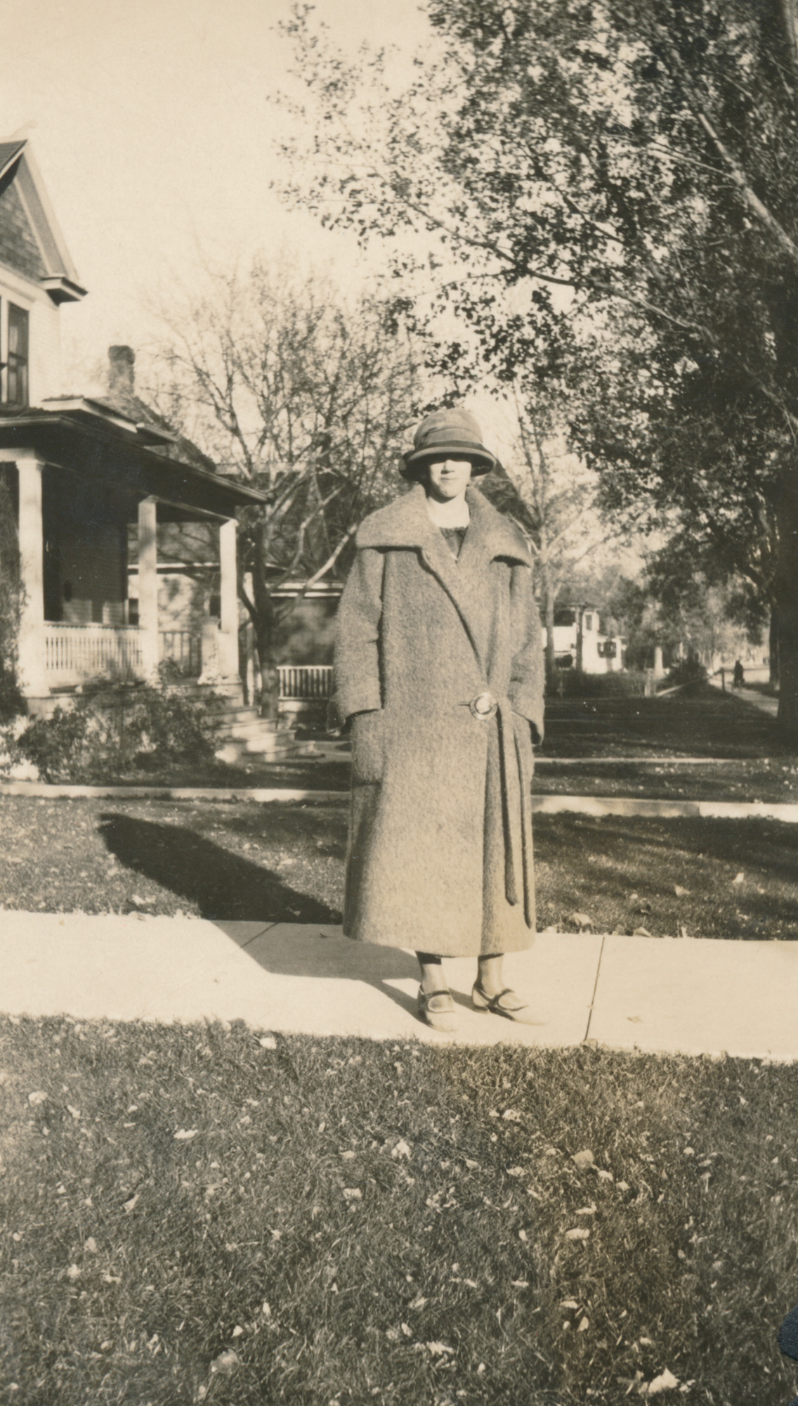 Dauth Family Archive - Circa 1920s - Louise Dauth Modeling Coat - Front View